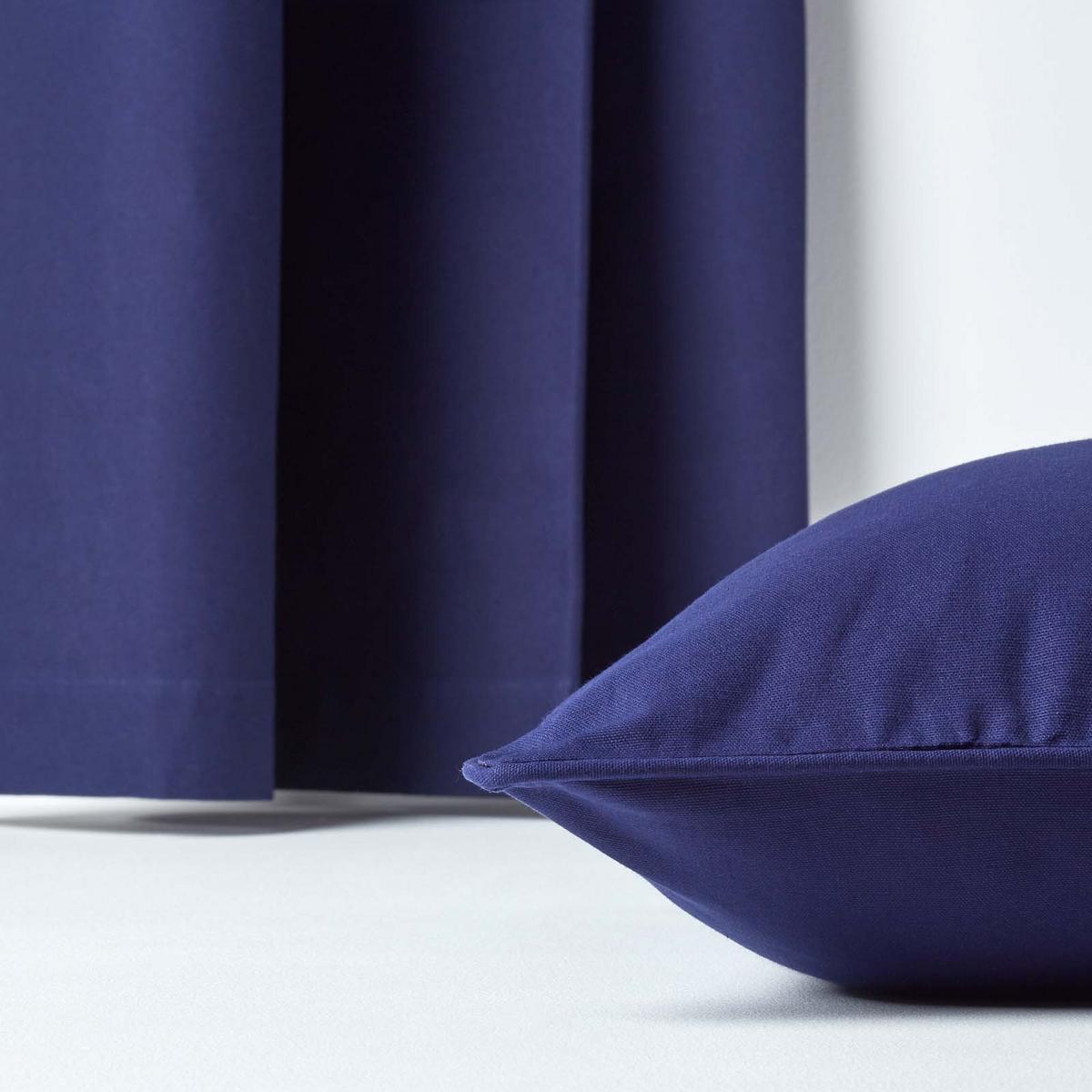 KISSENHÜLLE dunkelblau 60/60 cm, 100% Baumwolle - Dunkelblau, Textil (60/60cm) - Homescapes