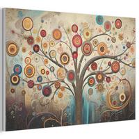 AKUSTIKBILD Baum - Baum des Lebens - Farbe Akustikpaneele 90x60 cm - Braun, Kunststoff (90/60/0.9cm) - MuchoWow