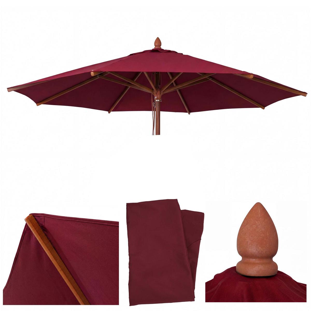 SCHIRMBEZUG C57B Bordeaux - Bordeaux, Textil (400/400cm) - MCW