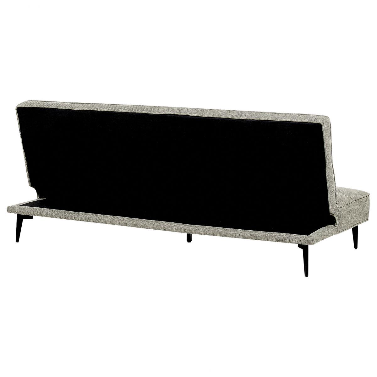 3-SITZER-SCHLAFSOFA hellgrün/schwarz Essvik - Schwarz/Grün, Textil (191/83/90cm) - Beliani