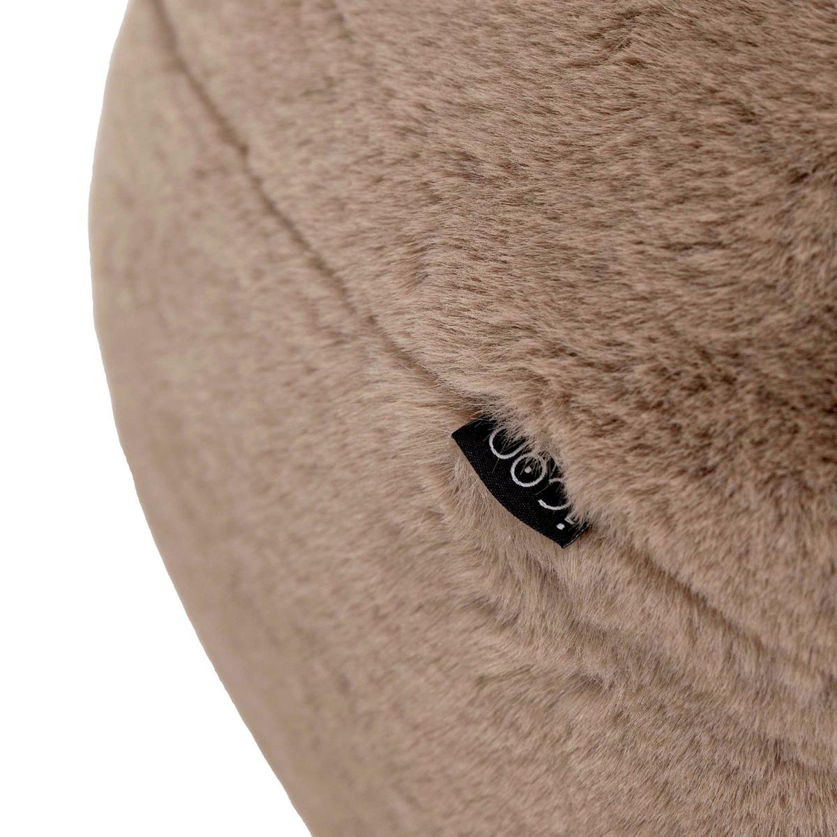 SITZPOUF Milano Kaninchenkunstfell - Mokka, Textil (55/35/55cm) - icon