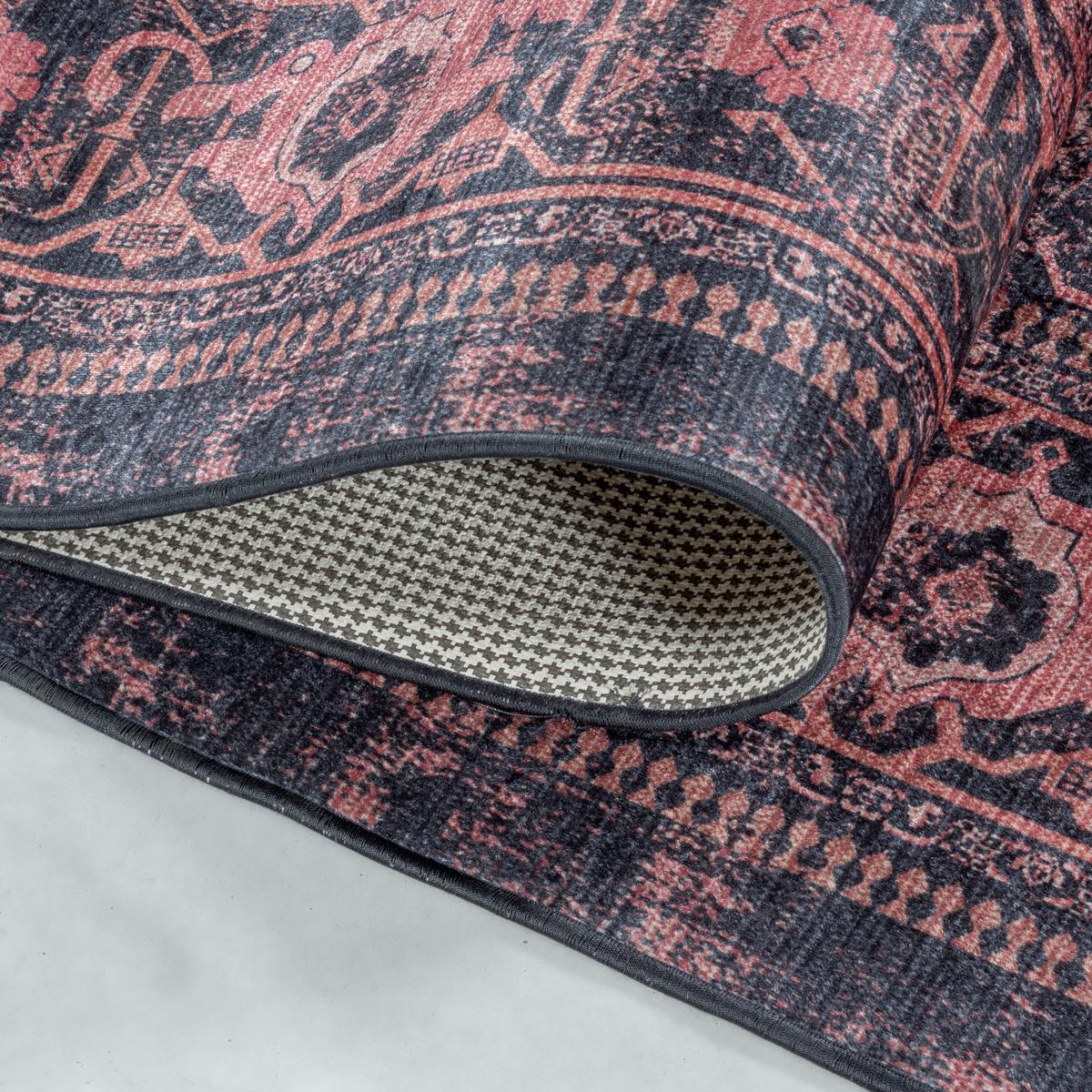 TEPPICH Flachgewebe Waschbar PIZOL in Rot, orientalisch, 160 x 230 cm - Rot, Textil (230/160cm) - KADIMA DESIGN
