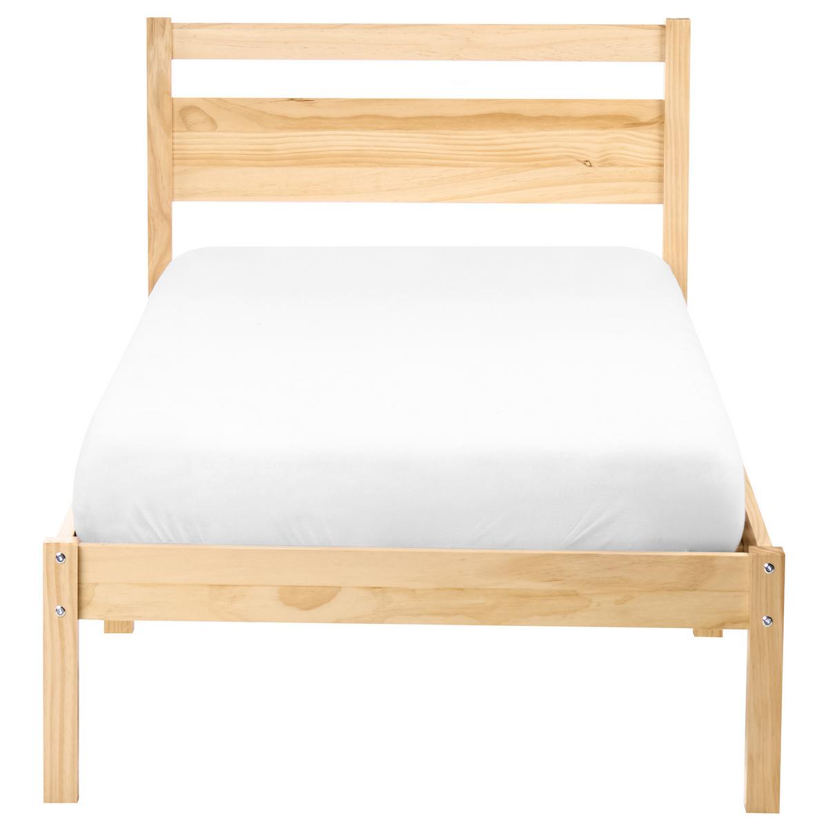 BETT mit Lattenrost 80/200 Kiefernholz Hellbraun Mercurer - Hellbraun/Braun, Holz (80/200cm) - Beliani