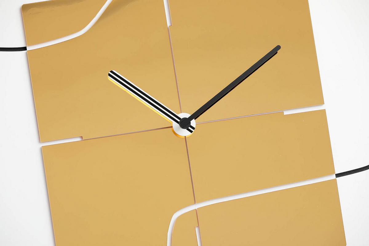 WANDUHR Design Weiß 40/51 cm - Weiß, Kunststoff (40/50.5/1cm) - ONZENO