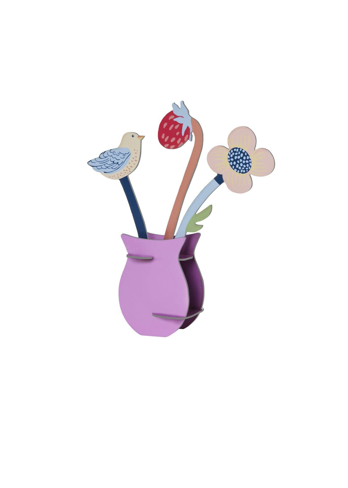 DEKOFIGUR Verspielte Blüte 4/14.5 cm - Multicolor, Wellpappe (4/14.5/13cm) - Studio Roof