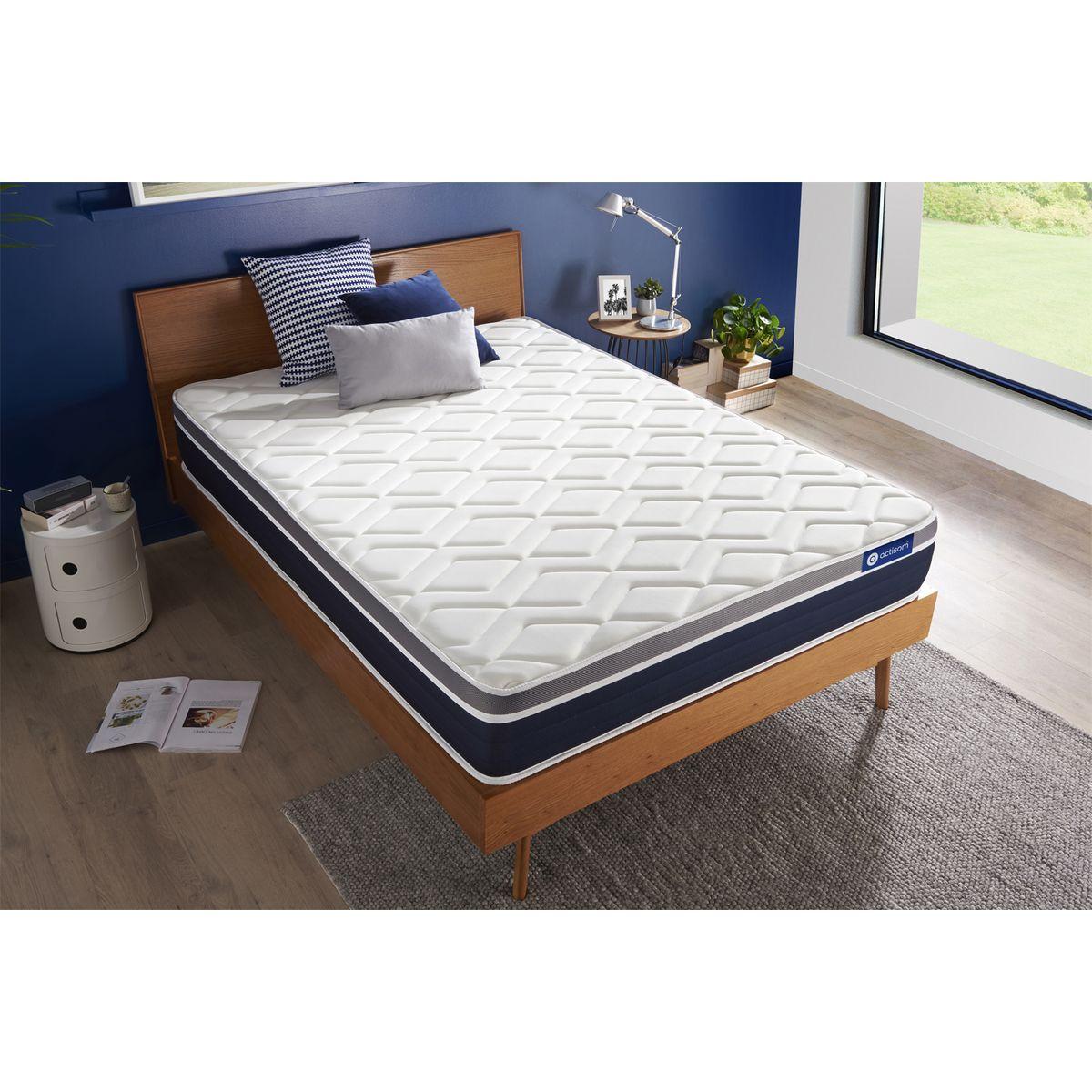 MATRATZE Actiflex confort Taschenfederkern und Memory-Schaum 80 x 200 cm h2 - Weiß, Textil (80/200cm) - ACTISOM