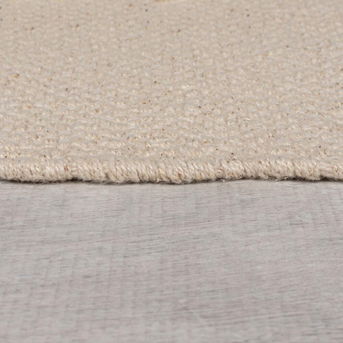 BAUMWOLLTEPPICH handgewebt SILT, geometrisch, Natur, 200 x 290 cm - Beige, Textil (200/290cm) - KADIMA DESIGN