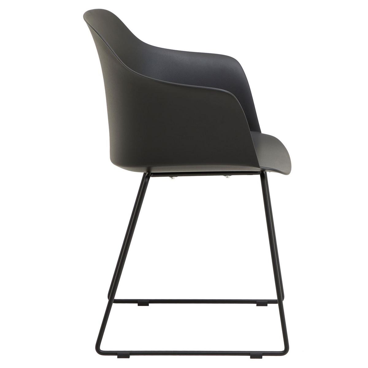 GARTENSTÜHLE FORO 4er-Set schwarz - Schwarz, Textil (58/82/52cm) - IDIMEX