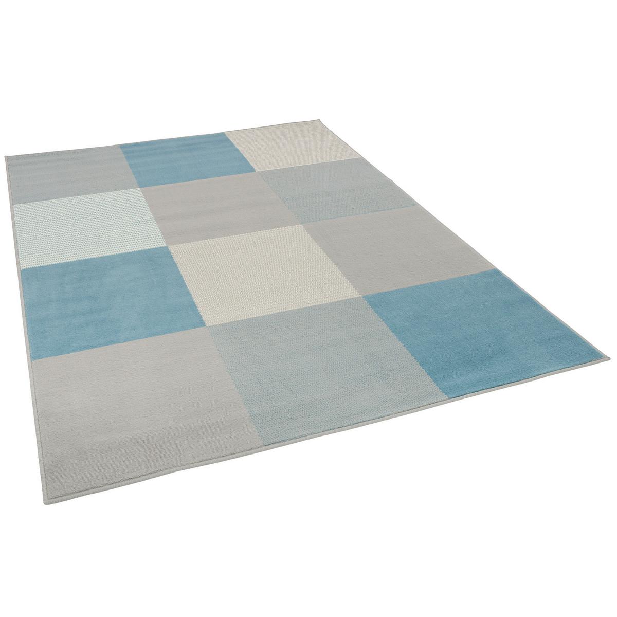 TEPPICH MODERN TRENDLINE KARO - Blau, Textil (80/150cm) - Pergamon