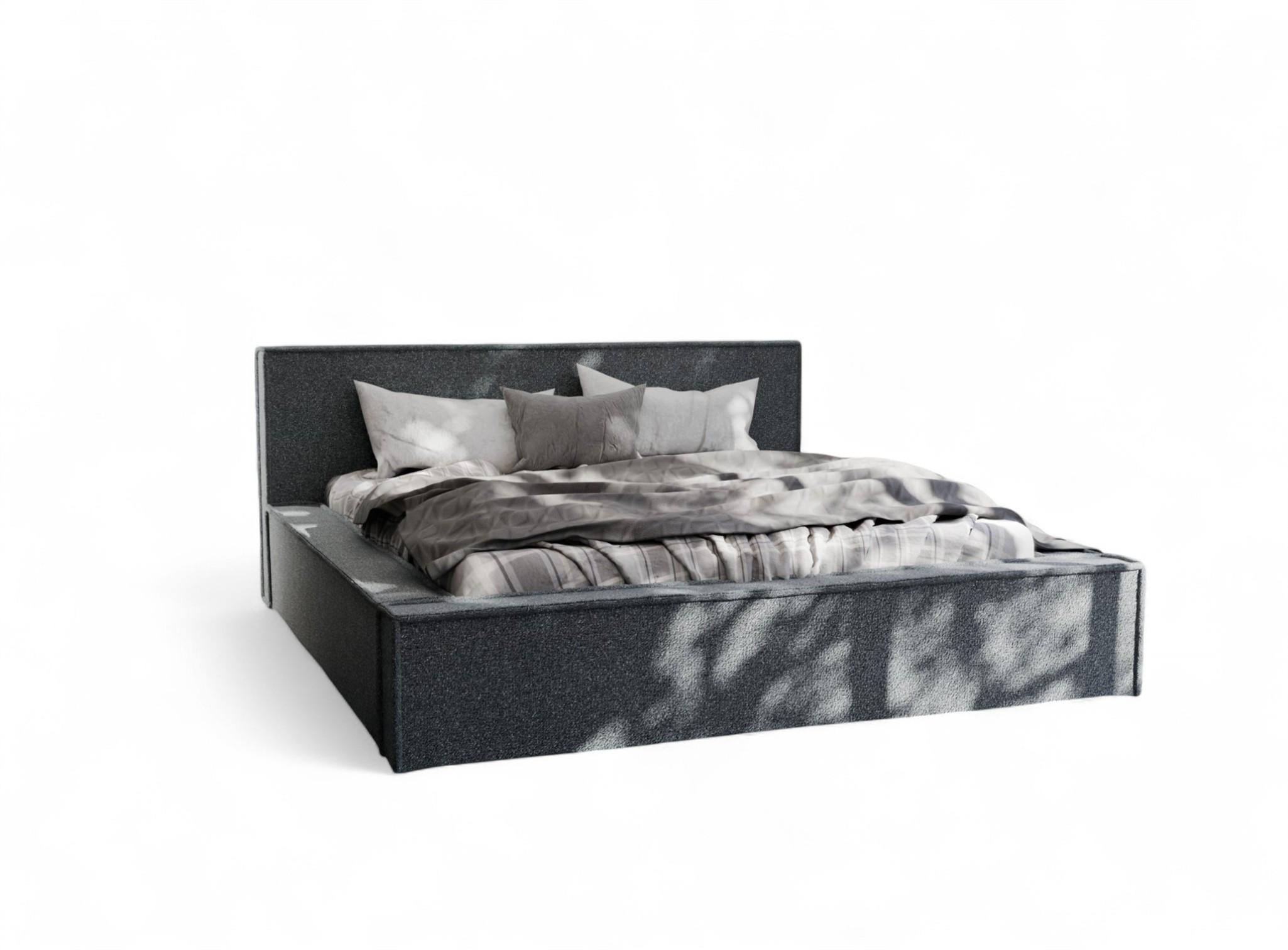 POLSTERBETT Aldana In Puente - Dunkelgrau, Holzwerkstoff/Textil (160/200cm) - Fun Möbel