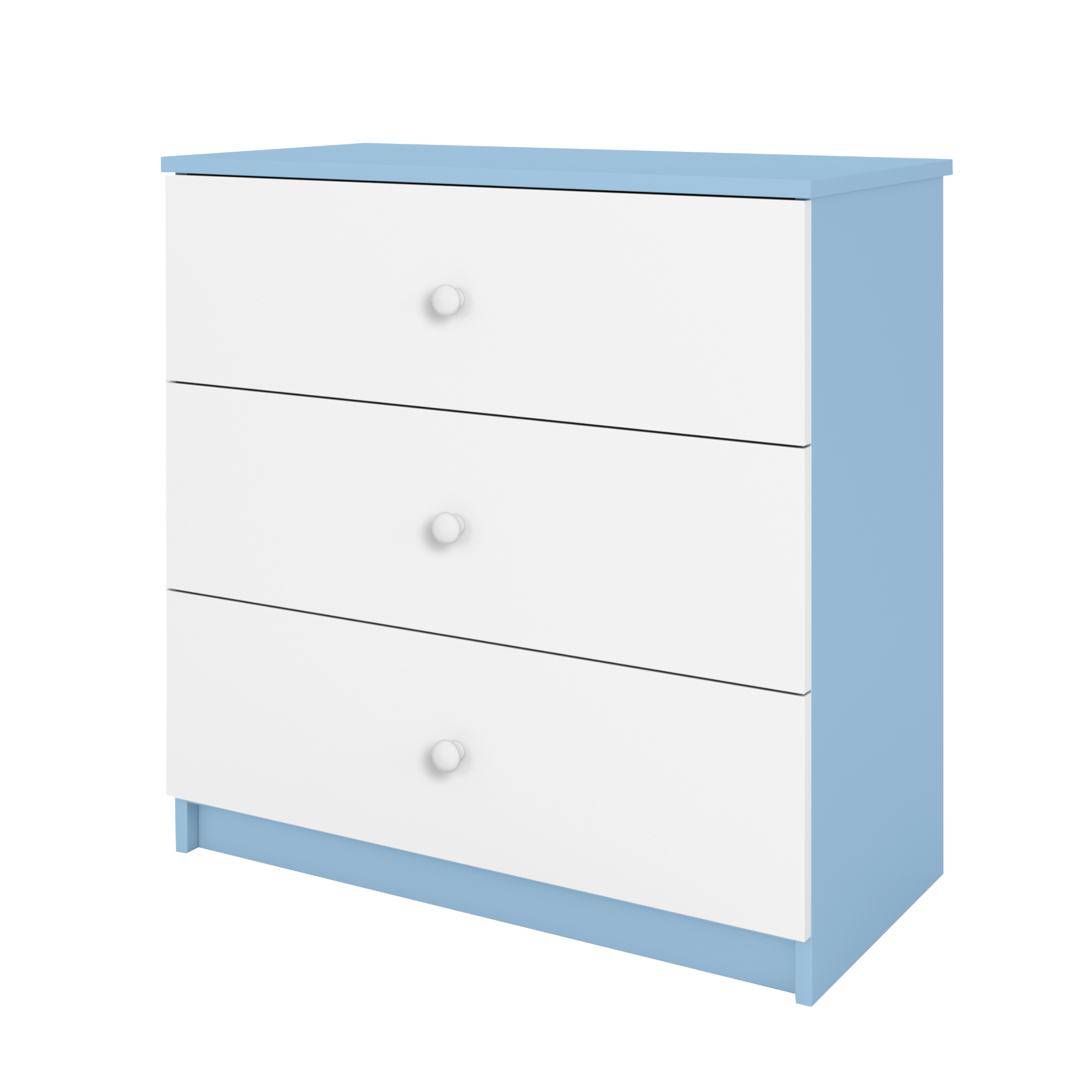 KOMMODE Babydreams ohne Muster 81/81/41 - Blau, Holzwerkstoff (81/81/41cm) - RAUMHIRSCH FURNITURE