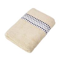 DUSCHTUCH Geometric beige 70/130 cm - Beige, Textil (70/130cm) - Homescapes