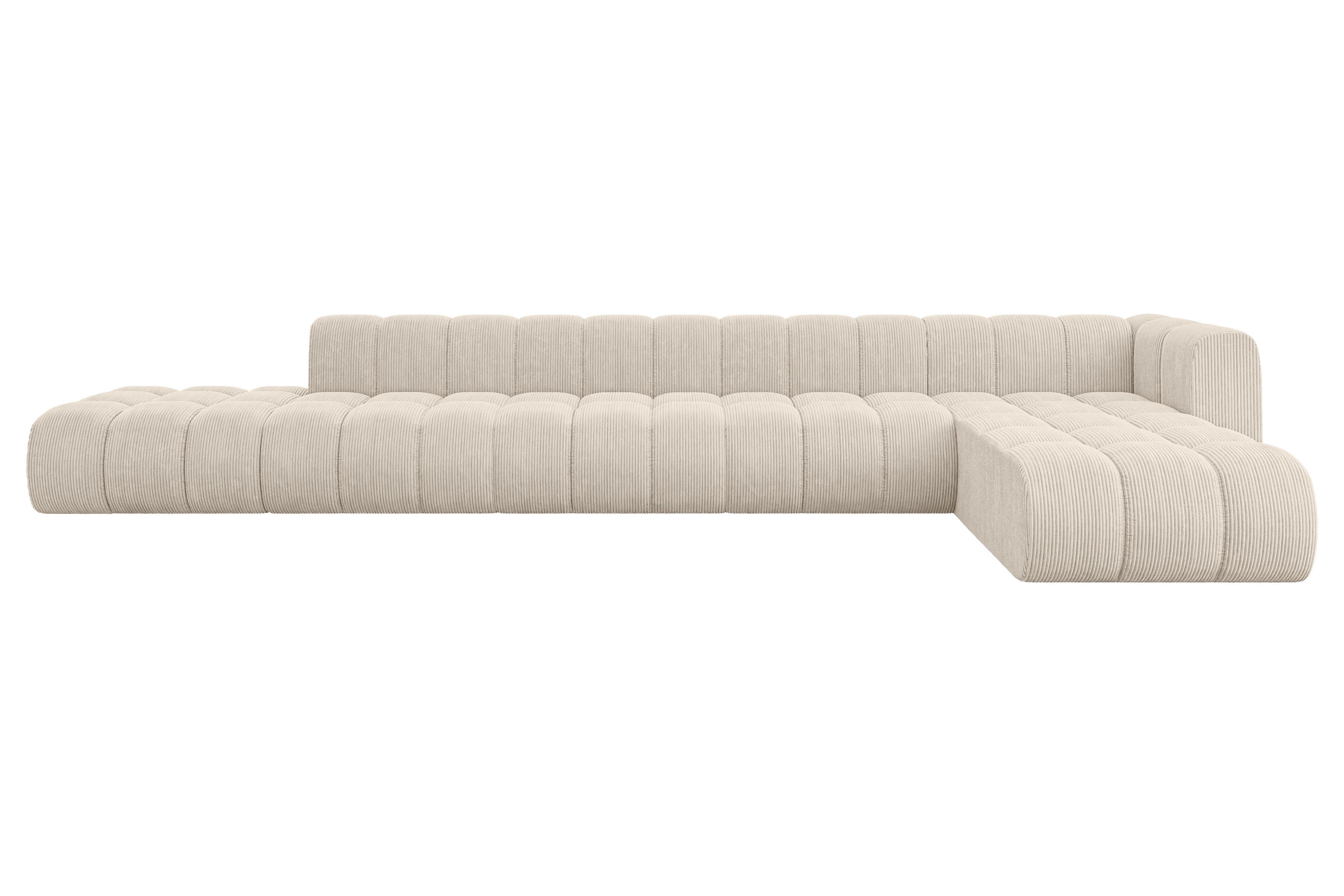 ECKSOFA modulares Sofa Zuvon-L3 - 478x177x70 cm Beige - Beige, Holzwerkstoff/Textil (478/177cm) - ALTDECOR