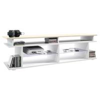LOWBOARD Movie Platte des TV-Aufsatzes in Creme Hochglanz - Creme, Holzwerkstoff (138.5/39/37.5cm) - Vladon