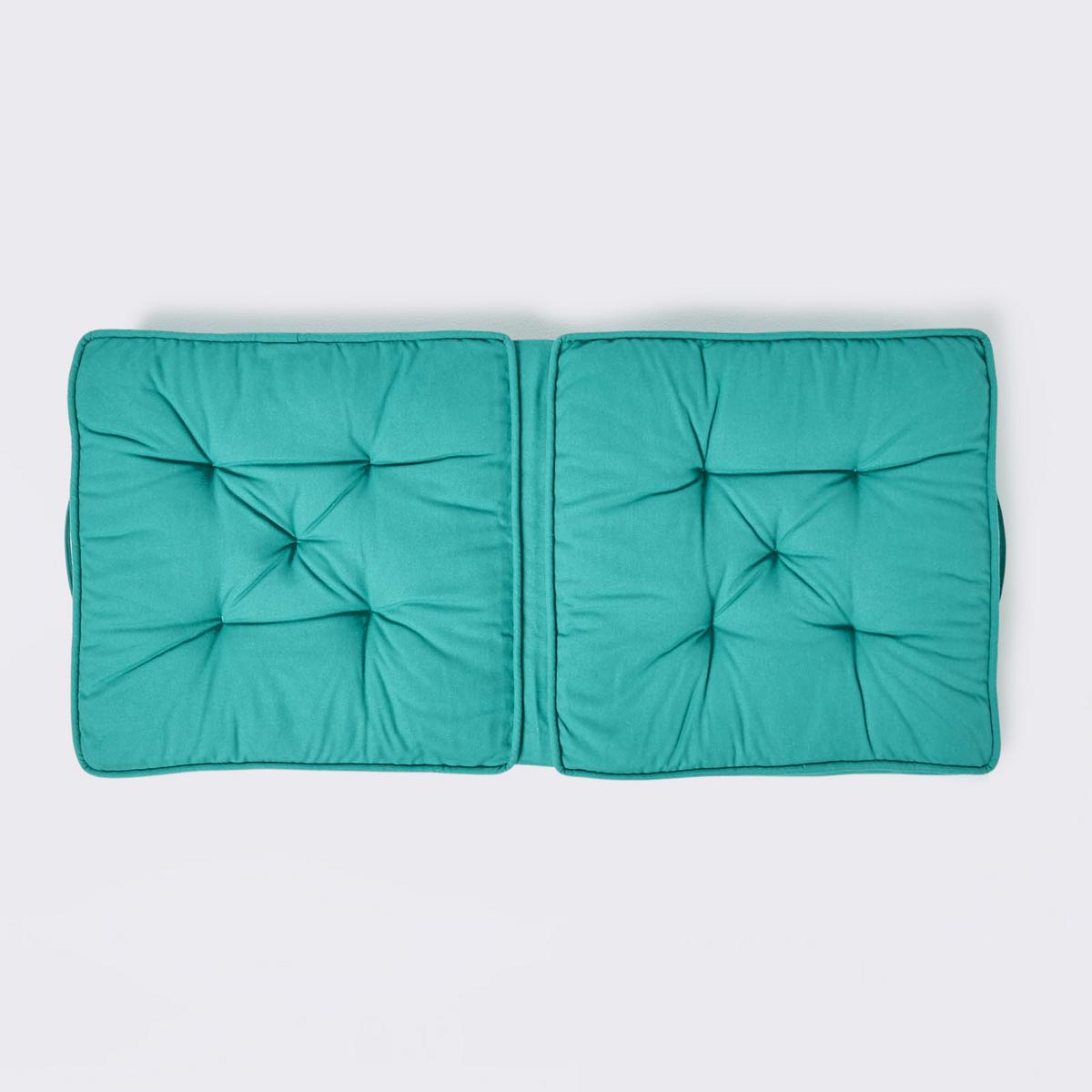 REISEKISSEN türkis 50/50/10 cm – Klappkissen Baumwolle - Türkis, Textil (50/50/12cm) - Homescapes