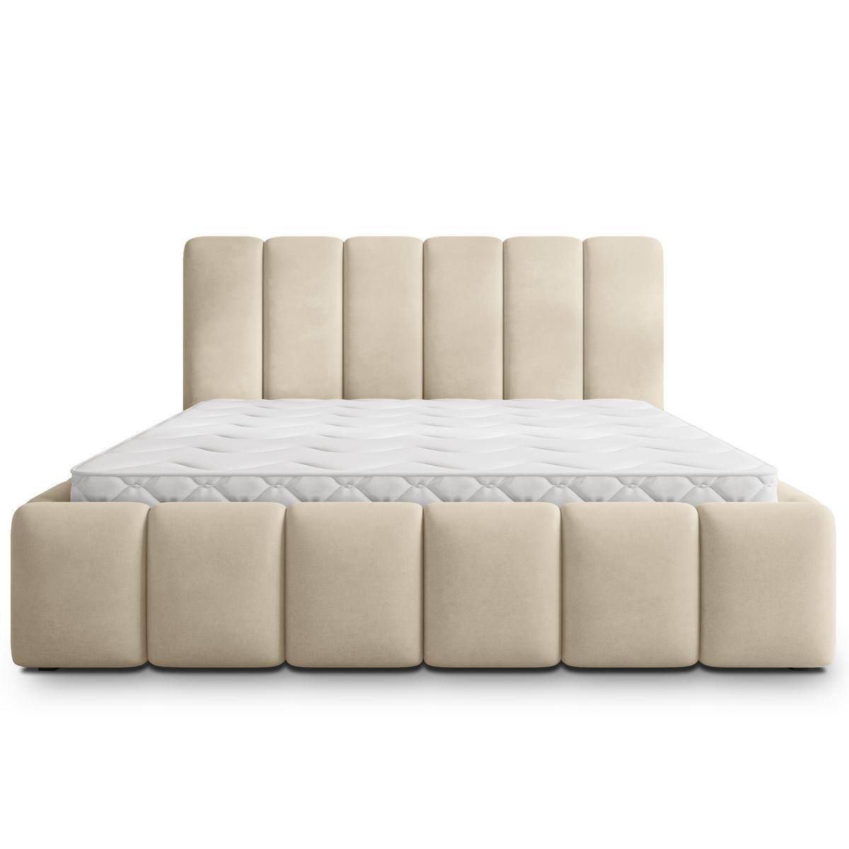 POLSTERBETT RANIS 120x200 cm mit Bettkästen - Beige - Beige, Holz/Textil (120/200cm) - MASSENO