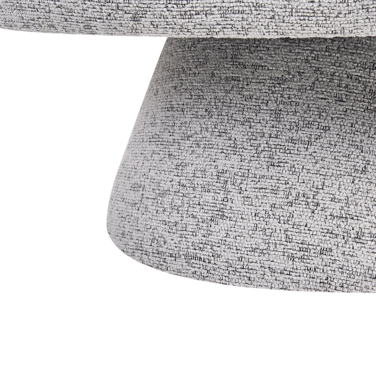 DREHSESSEL Grau Eidal - Grau, Textil (68/71/68cm) - Beliani