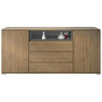 SIDEBOARD Skadu Grau Hochglanz - Grau, Holzwerkstoff (166.5/75.5/35cm) - Vladon