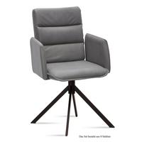 ARMLEHNSTUHL (8er-Set) Dulci 52x92x60 Schwarz/Grau - Schwarz/Grau, Kunststoff (60/92/52cm) - 58aufmkessel