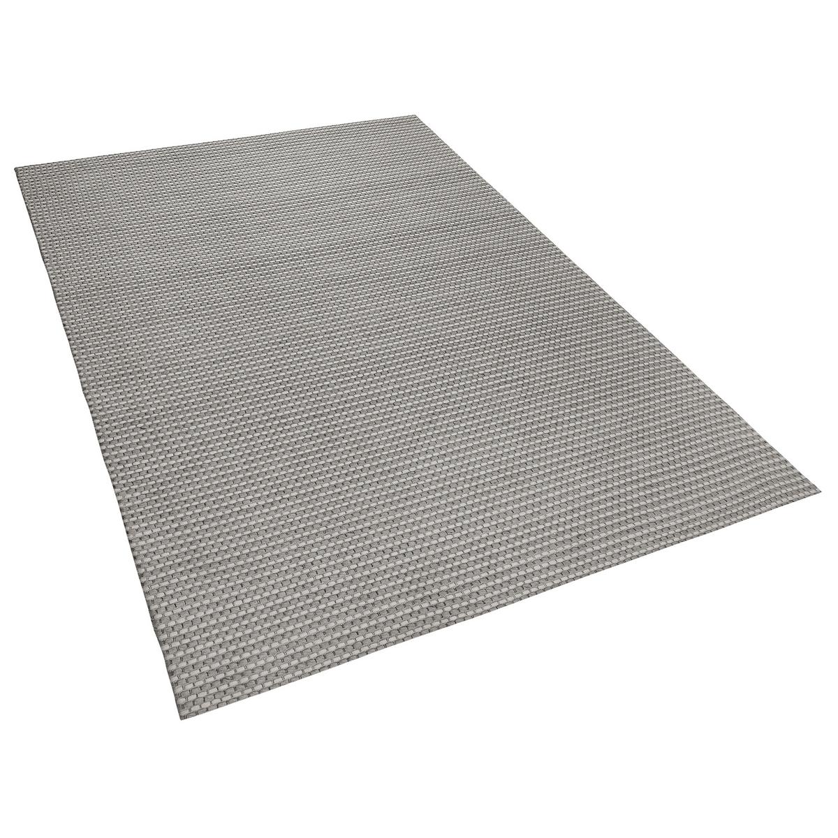 KURZFLOR-TEPPICH Kilis 200/140 cm - Grau, Textil (140/200cm) - Beliani