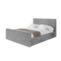 POLSTERBETT mit Bettkasten, Fußteil und Lattenrost, Boxbett mit Matratze H3/H4 - ALOVA-Z-V1 120x200 Hellgrau - Hellgrau, Holzwerkstoff/Textil (120/200cm) - ALTDECOR