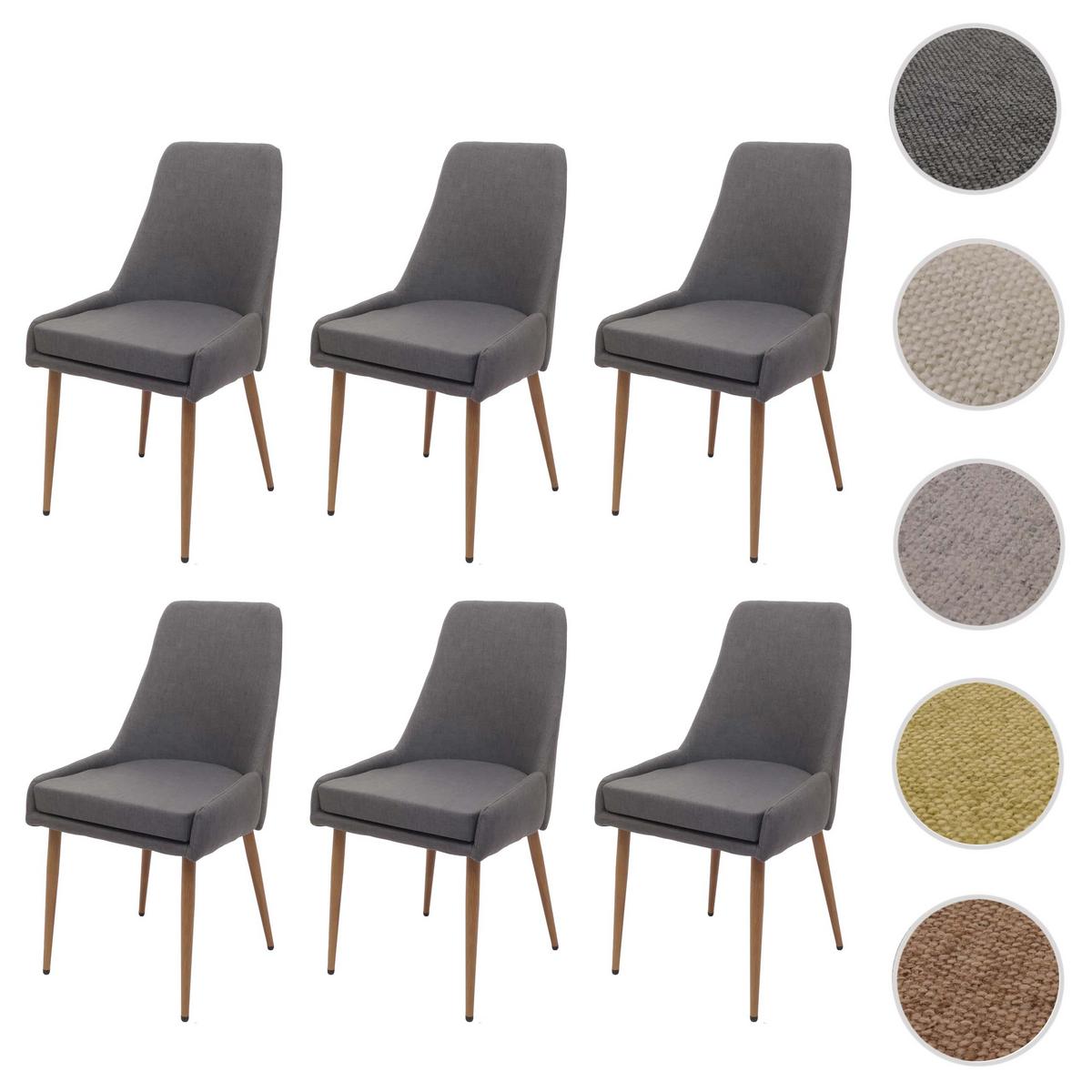 ESSZIMMERSTUHL Hellgrau 6er-Set - Hellgrau/Grau, Textil (50/92/60cm) - MCW