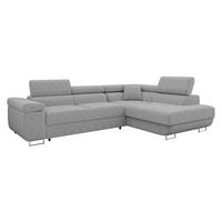 ECKSOFA Torezio Cord, Seite: Rechts - Grau, Holz/Textil (203/274cm) - MIRJAN24