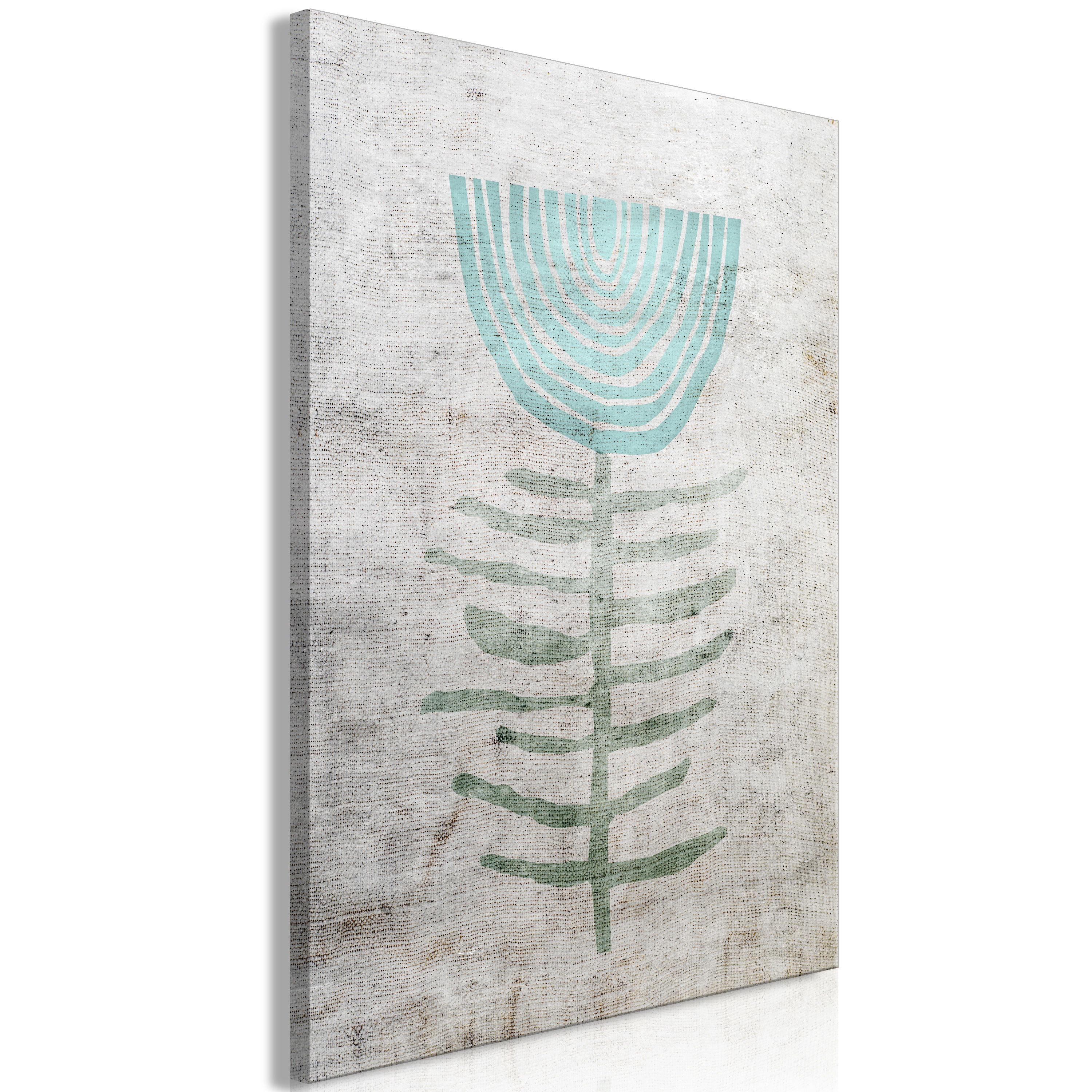 KUNSTDRUCK Grau 80/120 cm - Blau/Grau, Textil (80/120cm) - KUNSTLOFT