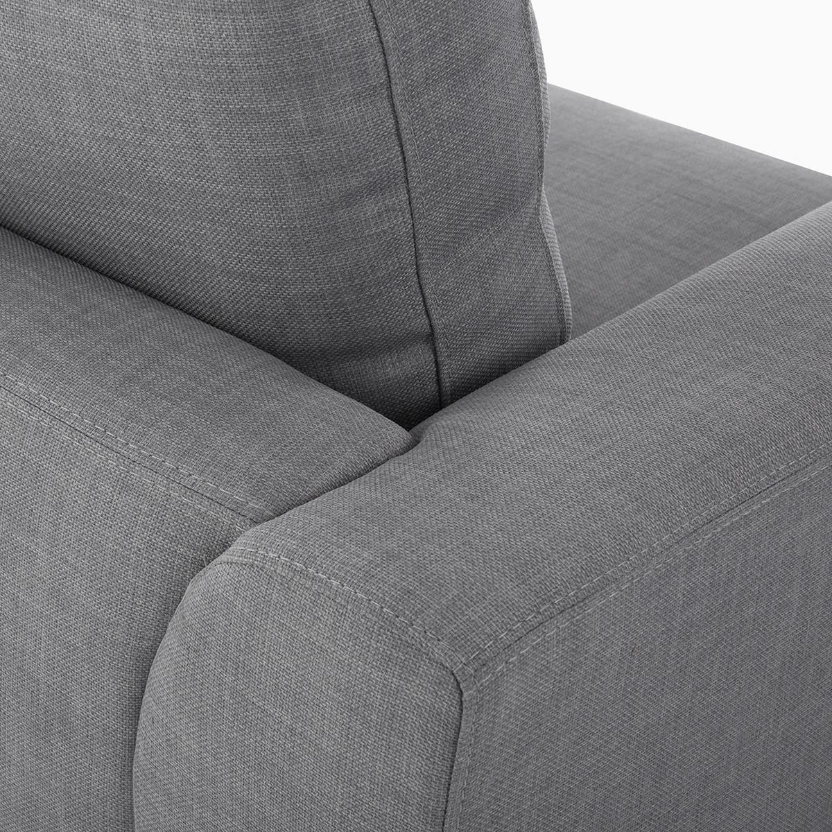 4-SITZER-ECKSOFA Polyester Grau linksseitig Oslo - Hellgrau, Textil (270/151cm) - Beliani