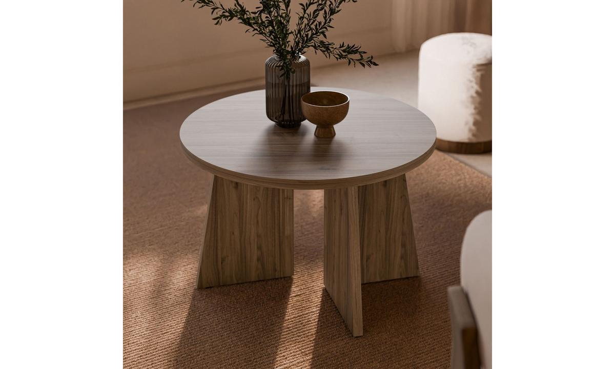 COUCHTISCH MOCHA 58/58/40 cm rund Nussbaum Royal - Nussbaumfarben, Holzwerkstoff (58/58/40cm) - Lookway
