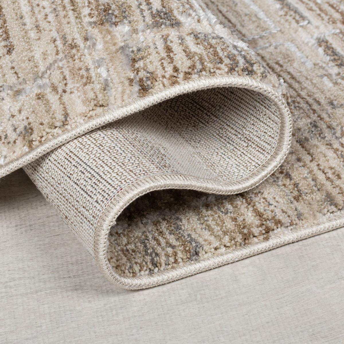 TEPPICH mit Fransen DALE, mit Struktur, Taupe, 120 x 170 cm - Braun, Textil (170/120cm) - KADIMA DESIGN