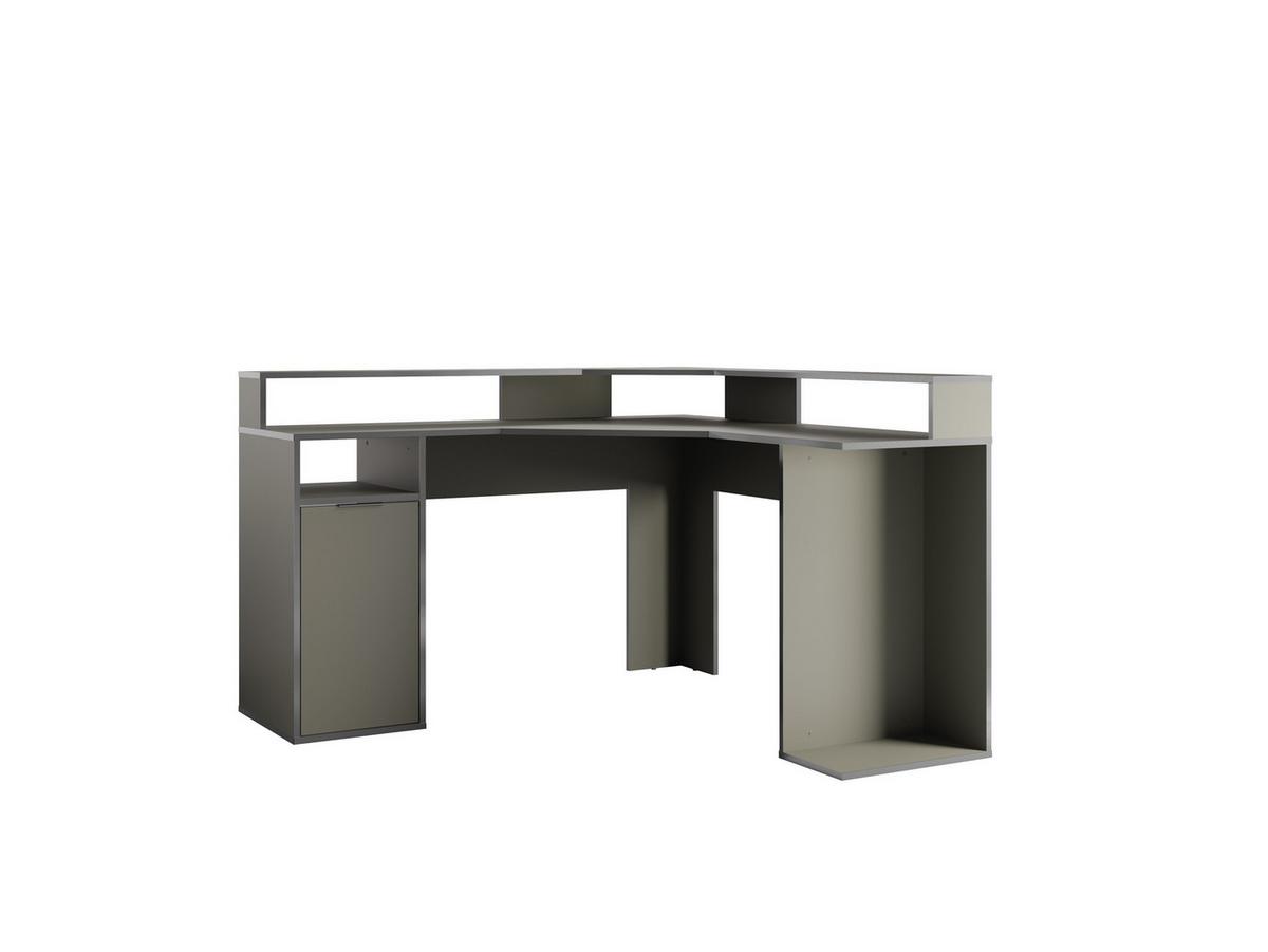 SCHREIBTISCH OBSIDIAN 139x139x88,7 cm Bürotisch Computertisch, Graphitfarben - Graphitfarben, Holzwerkstoff (139/139/88.7cm) - MASSENO