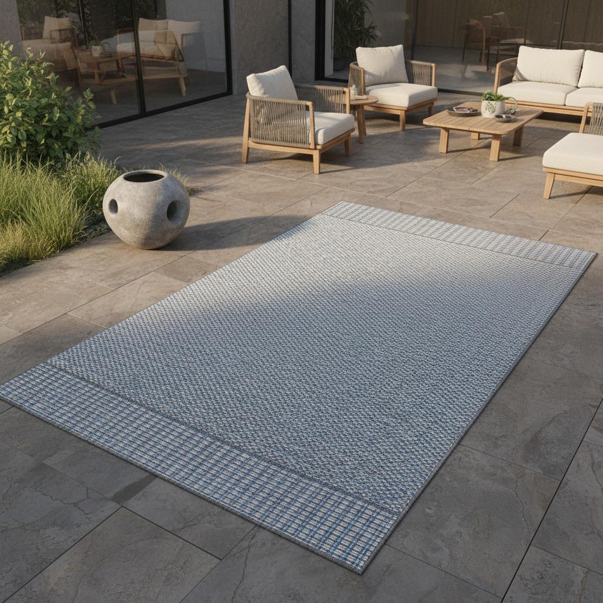 TEPPICH Outdoor SARNTAL in Grau, im Vintage-Stil, 120 x 170 cm - Grau, Textil (120/170cm) - KADIMA DESIGN