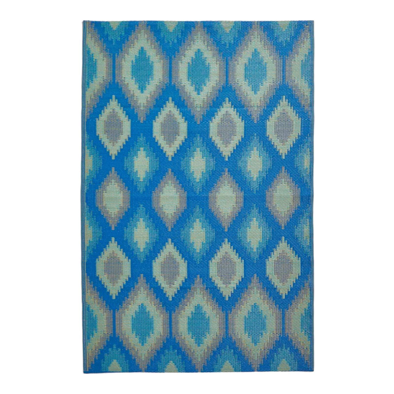 OUTDOORTEPPICH Amber, Ethno-Muster 150/240 cm - Blau, Kunststoff (150/240cm) - Homescapes