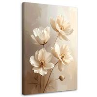 LEINWANDBILD, Zarte beige botanische Blumen - Beige, Textil (20/30cm) - Feeby