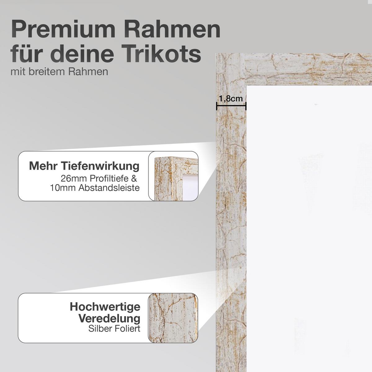 TRIKOTRAHMEN 70/90 mit weißem Hintergrund - Multicolor, Holz (70/90cm) - K-Möbel