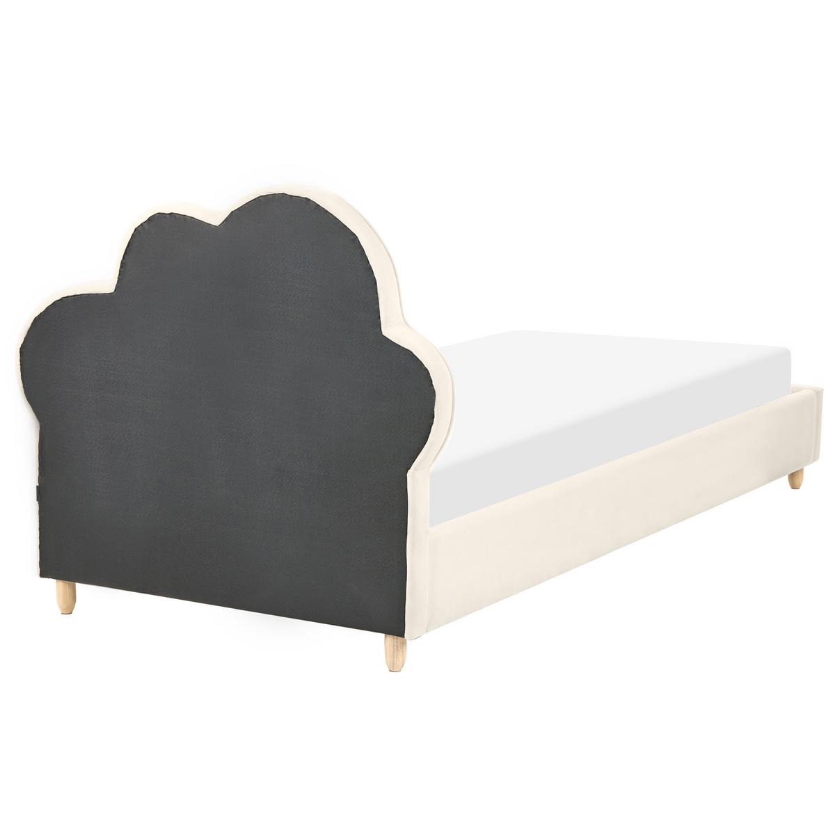 KINDERBETT 90/200 cm Hellbraun Bellevue - Hellbraun/Beige, Textil (90/200cm) - Beliani