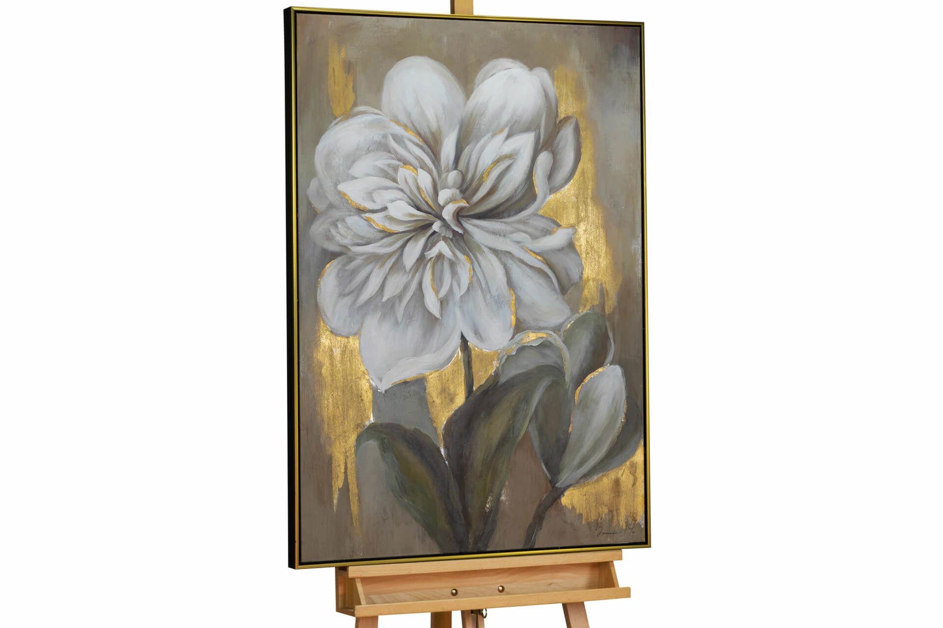 ACRYLBILD HANDGEMALT 72/102 cm - Beige/Weiß, Textil (72/102cm) - KUNSTLOFT
