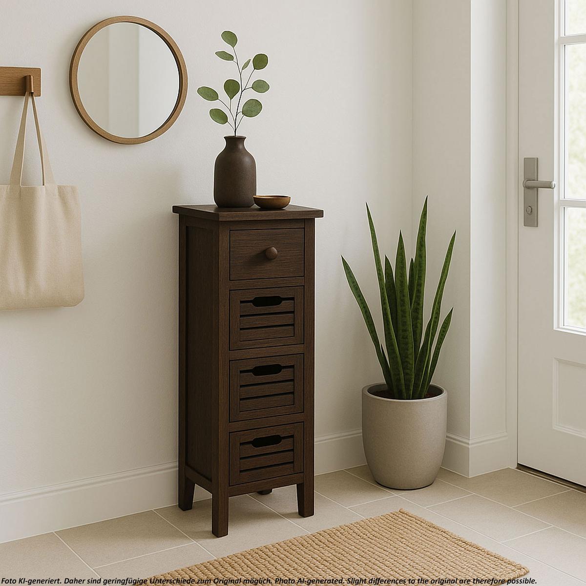 KOMMODE Braun - Braun, Holz (30/74/25cm) - MCW