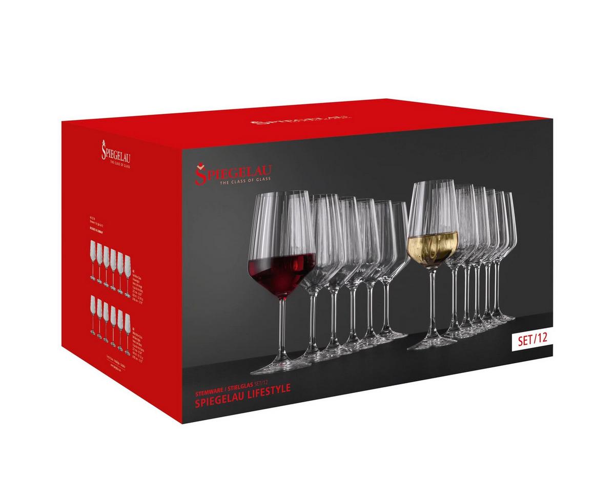 ROT- UND WEISSWEINGLÄSER Lifestyle transparent 12-tlg. - Transparent, Glas - Spiegelau