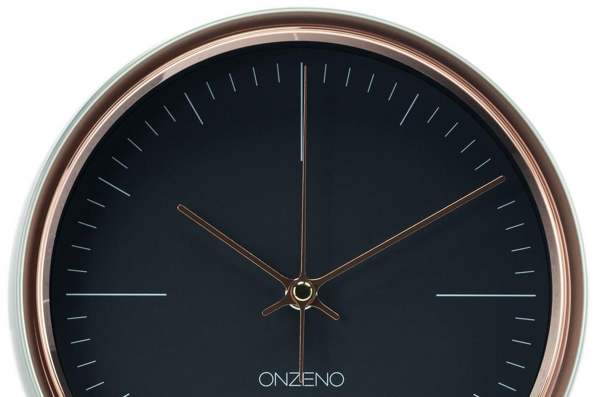 WANDUHR Design Schwarz 22/22 cm - Schwarz, Glas/Holzwerkstoff (22.4/22.4/8cm) - ONZENO