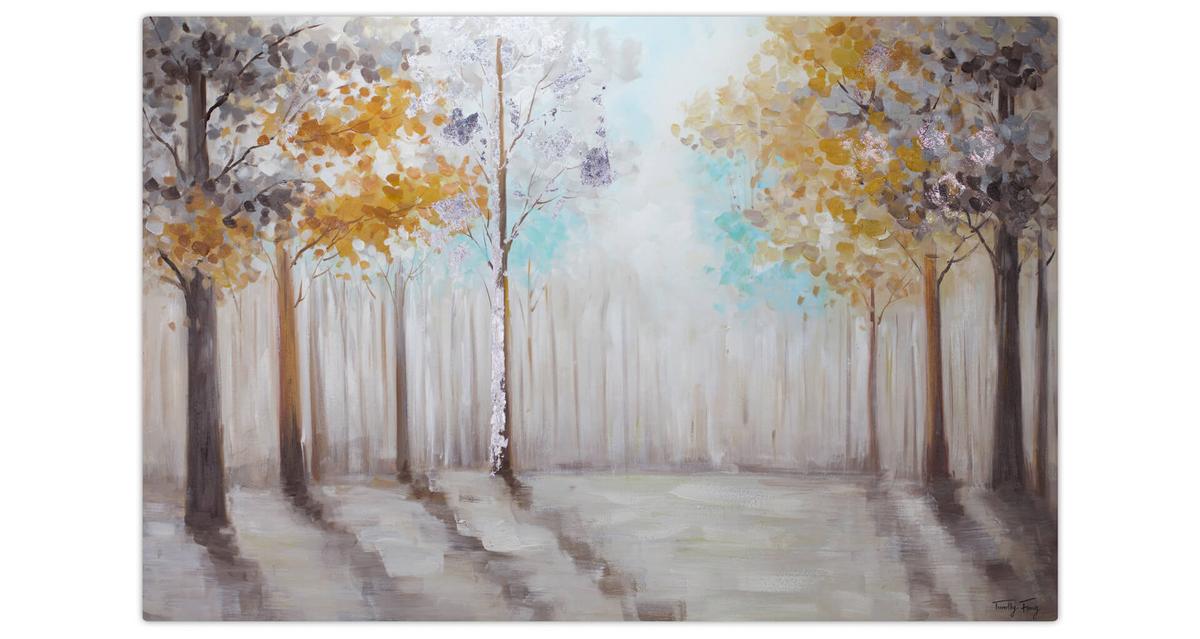 ACRYLBILD HANDGEMALT 120/80 cm - Braun/Grau, Holz/Textil (120/80cm) - KUNSTLOFT
