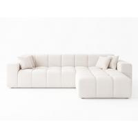 ECKSOFA Loopo Creme Rechts - Creme, Holz/Textil (265/180cm) - Graingold