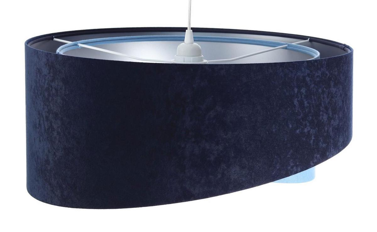 HÄNGELEUCHTE Blau 50/23 cm - Silberfarben, Kunststoff (50/1/23cm) - ONZENO