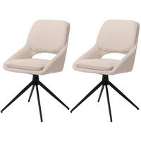 ESSZIMMERSTUHL Cremeweiß 2er-Set - Creme/Weiß, Textil (55/87/55cm) - MCW