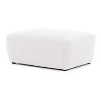 HOCKER Lennon aus Creme Strukturstoff mit vielseitiger Nutzung - Creme/Schwarz, Holz/Kunststoff (102/42/76cm) - S-Style