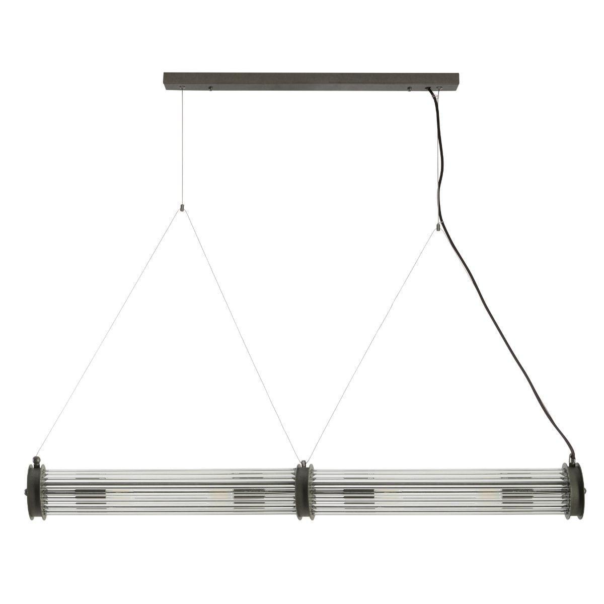 DOPPELGLAS Metall Grau Pendelleuchte - Grau, Glas (20/120/120cm) - Signature