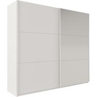 SCHWEBETÜRENSCHRANK IVERN 225/215/65 cm 2-türig mit Spiegel Weiß - Weiß, Holzwerkstoff (225/215/65cm) - MASSENO