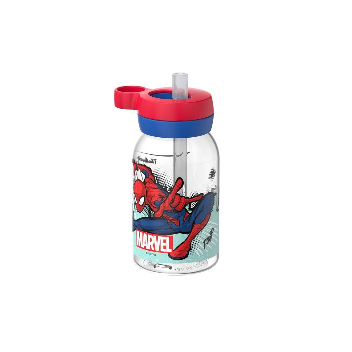 TRINKFLASCHE MIT TRINKHALM Campus Spiderman 450 ml - Rot, Kunststoff (450L) - Mepal