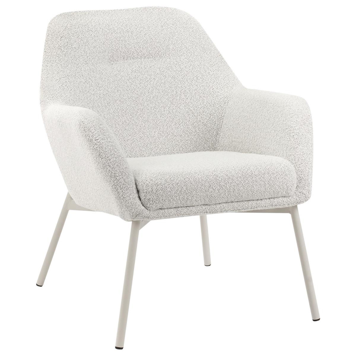 SESSEL Cremeweiß Jabro - Weiß, Textil (65/78/70cm) - Beliani